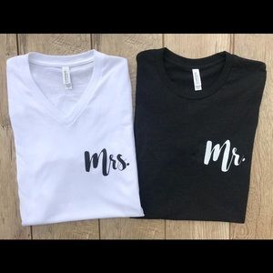 Mr & Mrs Honeymoon T-Shirts Set (XS & Medium)